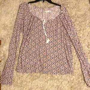 Peasant Top w/ Red Diamonds